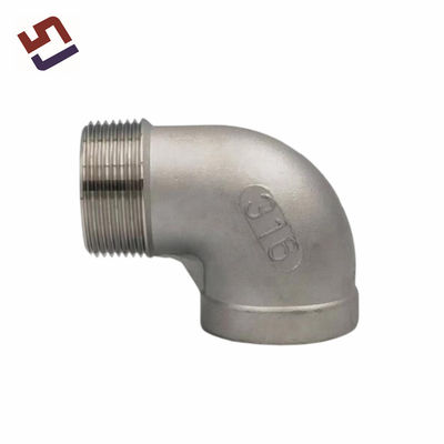 Fabbrica personalizzata ad alta precisione di acciaio inossidabile 90 gradi gomito Industrial Pipe Fitting