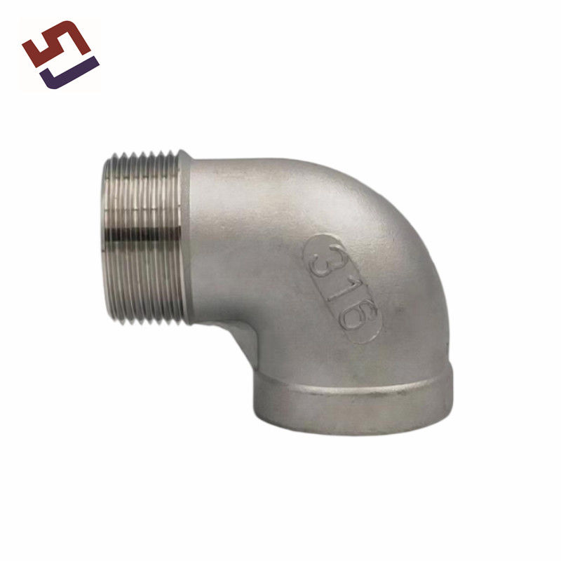 Fabbrica personalizzata ad alta precisione di acciaio inossidabile 90 gradi gomito Industrial Pipe Fitting